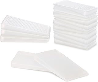 Furniture Levelers, Flexible Plastic Shims Furniture Leveling Wedge Shims Anti-Wobble Pad for Chair Table Couch Bed Toilet for Home Improvement (Clear, 20 Pack)