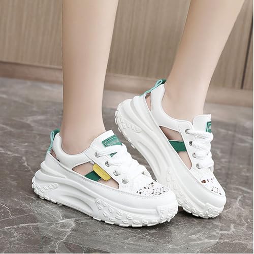 Women Chunky Platform Sneakers Breathable Cutout Walking Shoes Casual Summer Non Slip Soft Sole Sneakers2