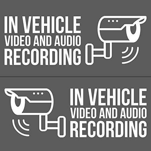 Zippy Stickers | In Vehicle Video and Audio Recording Vinyl Decal Stickers, Dash