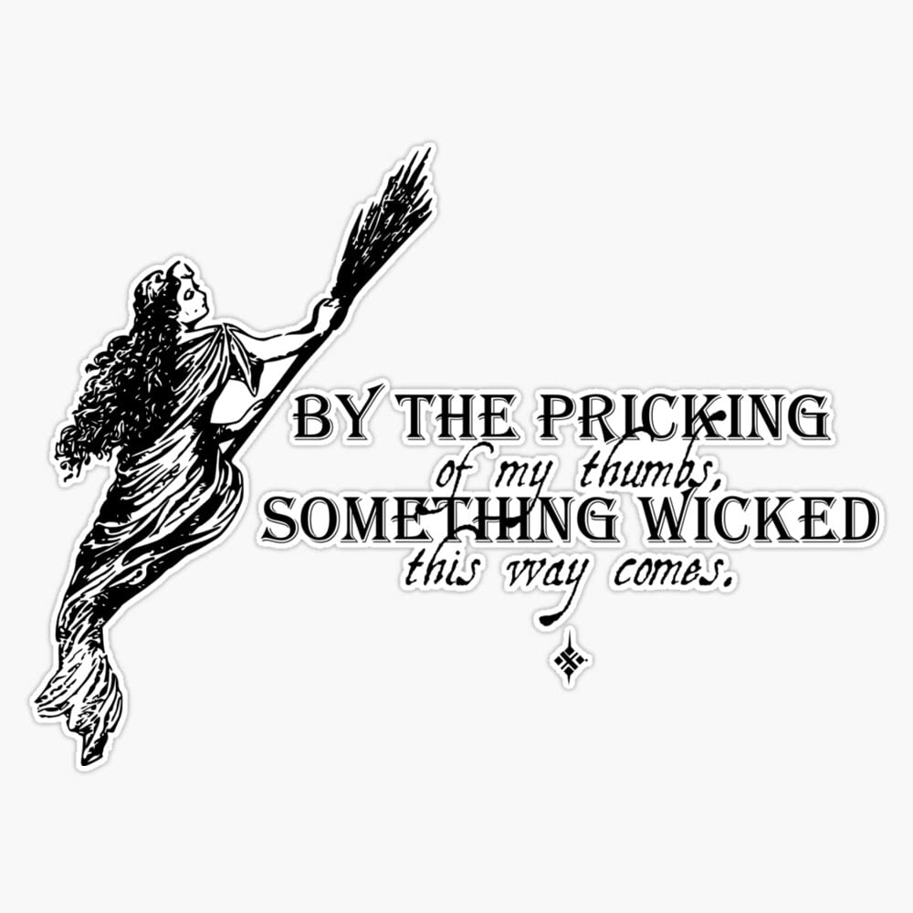 Something Wicked This Way Comes Bumper Sticker Vinyl Decal 5 inches