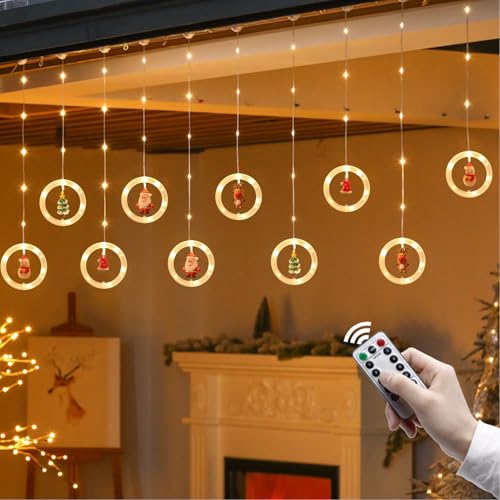 Lumières de Noël pour fenêtre extérieur intérieur et éclairage esthétique à intensité variable - 3
