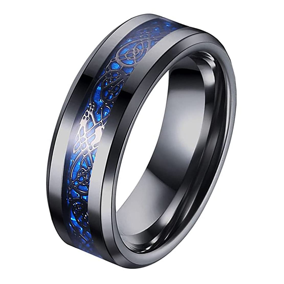 Sorellaz Mens Blue Dragon Stainless Steel 8mm US9 Wedding Engagement Ring: SR/FAJEWLK21-L119 (B09P8X4HT5) Amazon Price History, Amazon Price Tracker