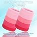 PATIKIL Sports Wristband Sweatbands for Men and Women, 2 Pcs Breathable Tennis Wrist Bands Absorbent Sweat Band for Basketball Football Baseball Running Gym, Pink