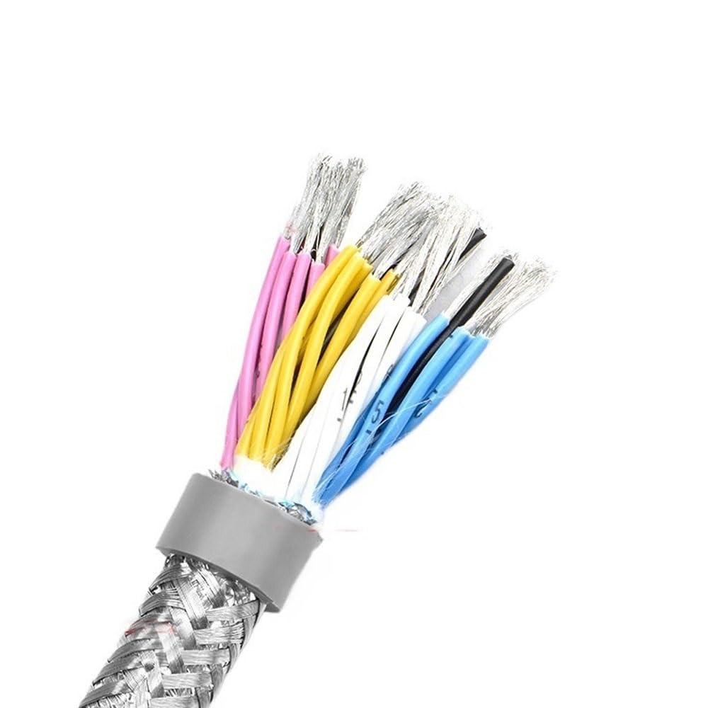 10m Cable Eléctrico, Alta flexibilidad Cable Cobre Estañado 14-40 polos, 0.15mm²- 0.75mm² seleccionable, PVC Cables de control de señales, TRVVP Cobre Cable(26-core x 0.15mm²)