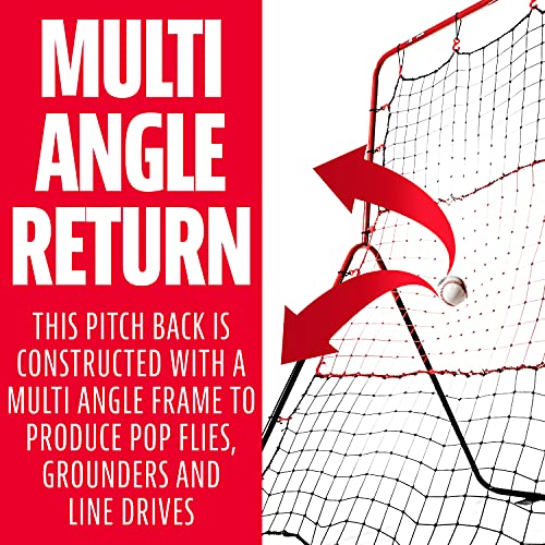 image for Franklin Sports Baseball Rebounder Net - 3-Way Baseball + Softball Pit