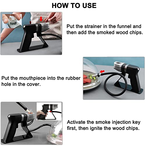 DUEBEL Kit de defumador de coquetel, infusor de fumaça antiquado para coquetéis defumantes, chaminé
