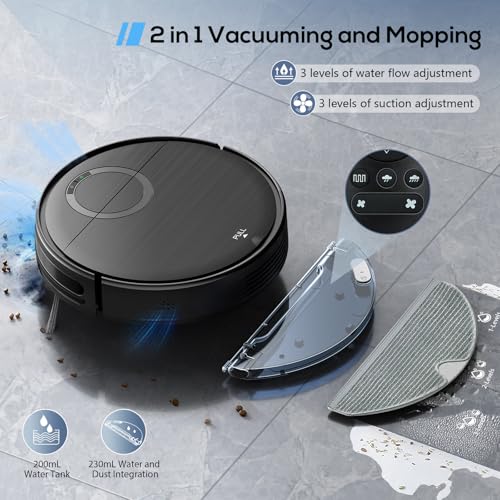 Robot Vacuum, 2 in 1 Robot Vacuum and Mop Combo for Pet Owners