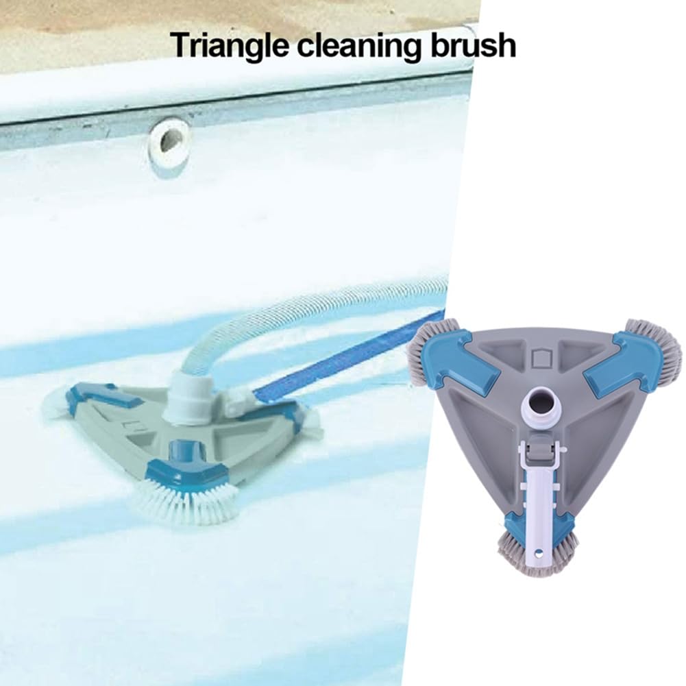 Aspiradora triangular para piscina con cepillo lateral, cepillo de succión, piezas de limpieza de piscinas