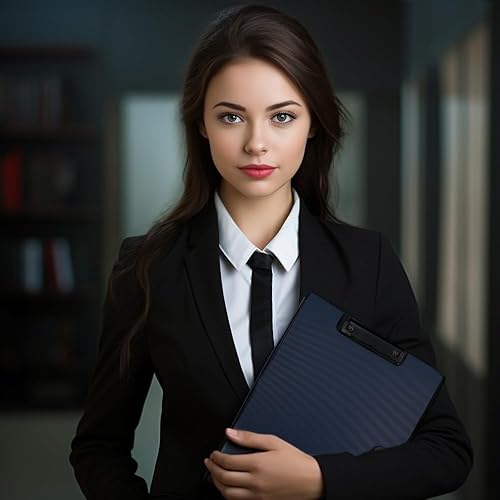 Miniatura 5 de Portapapeles de almacenamiento, carpeta Kakbpe de almacenamiento de archivos, tamaño carta, multibolsillo, de plástico, A4, organizador portátil con