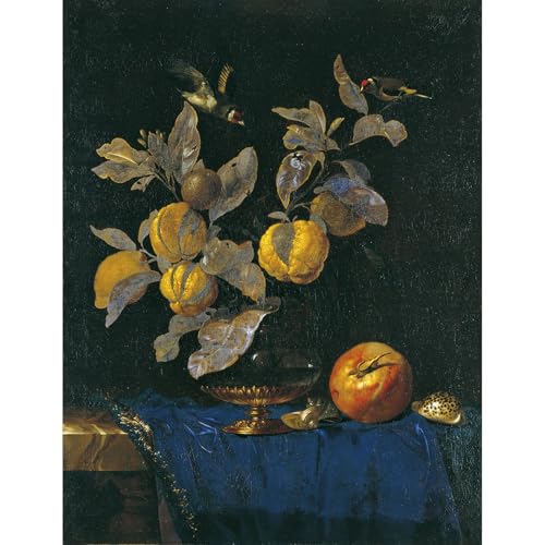 Toile en polycoton Nature morte aux fruits grand format 127x101 pour sublimer votre salle à manger