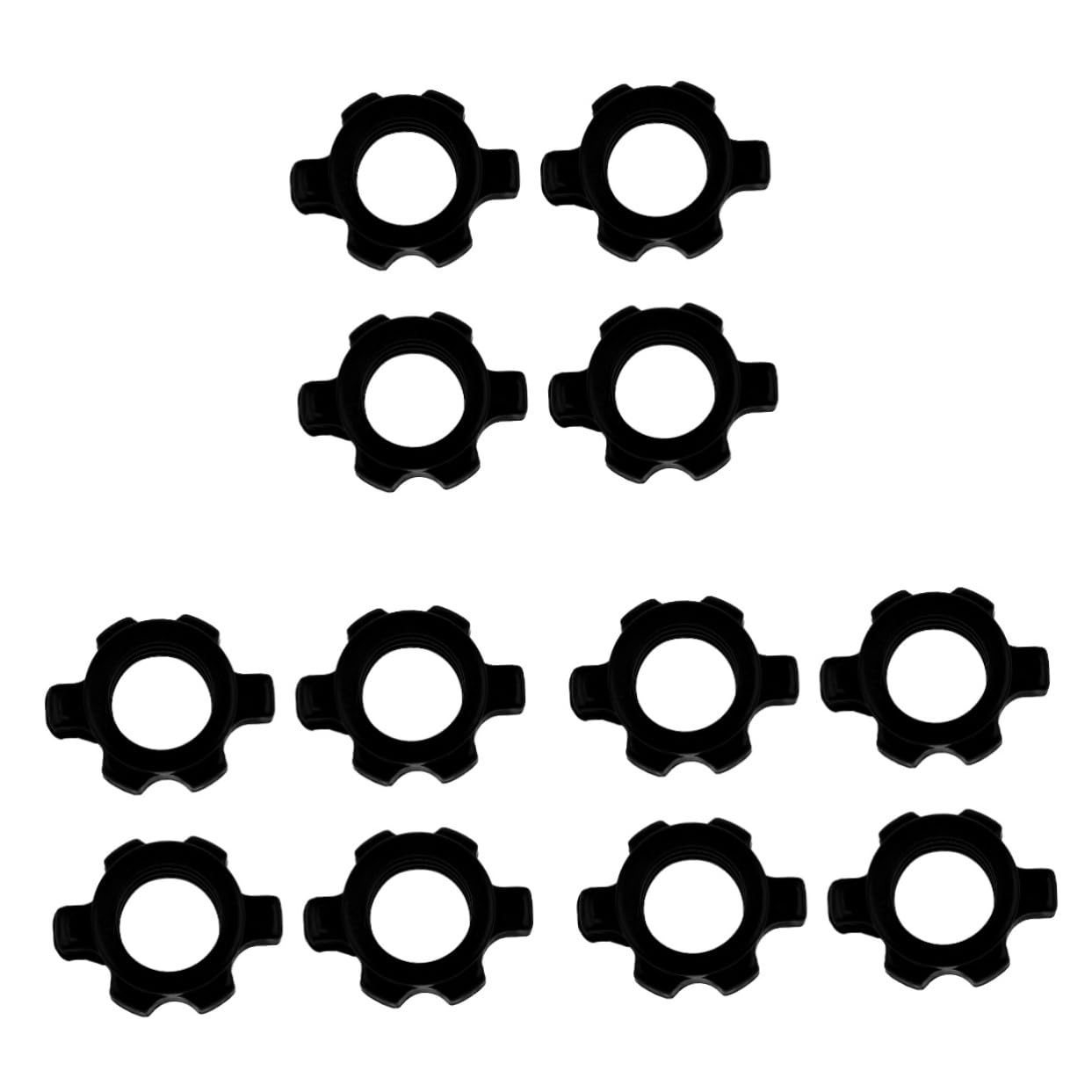 VANZACK 12pcs Plastic Fixing Nut for Dumbbell Barbell Secure Locking Collars for Home Fitness Equipment Inner Lightweight Design for Easy Use