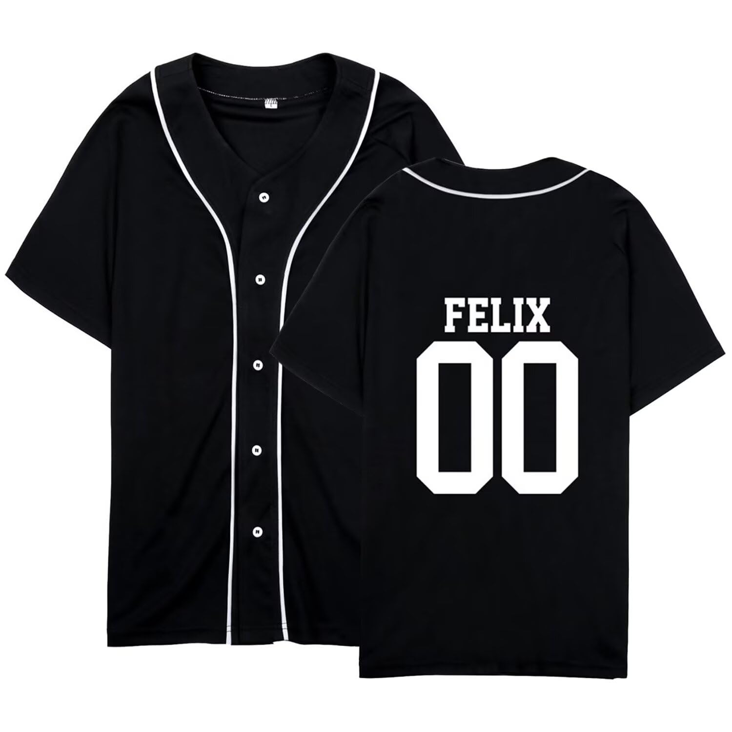SKZ Baseball Jersey Skz Felix Bangchan Hyunjin Lee Know Button Down Short Sleeve T-Shirts Tee Top for Women
