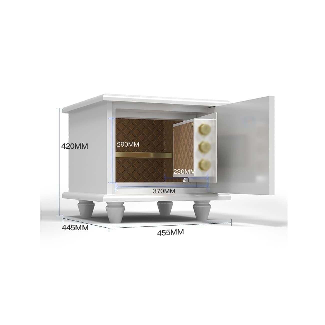 Cassaforte Cassaforte da comodino perfetta for l'ufficio domestico, cassaforte intelligente con password e impronta digitale, cassaforti nascosta antifurto doppia Cassetta portavalori
