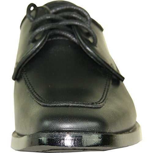 Image of VANGELO Men Dress Shoe TAB and Tux Oxford Formal Tuxedo for Prom Wedding Uniform Medium and Wide Width Black Grey Ivory White Patent