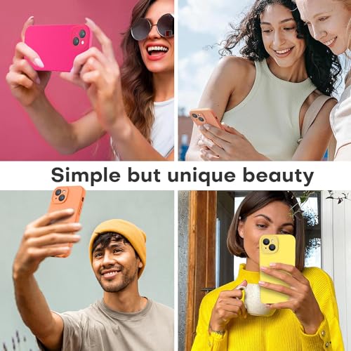 Image of LOVE 3000 Designed for iPhone 13 Case, Premium Silicone with [Camera Protection] [Soft Anti-Scratch Microfiber Lining] Shockproof Protective Phone Case for iPhone 13 Women Men Girls 6.1 inch, Yellow