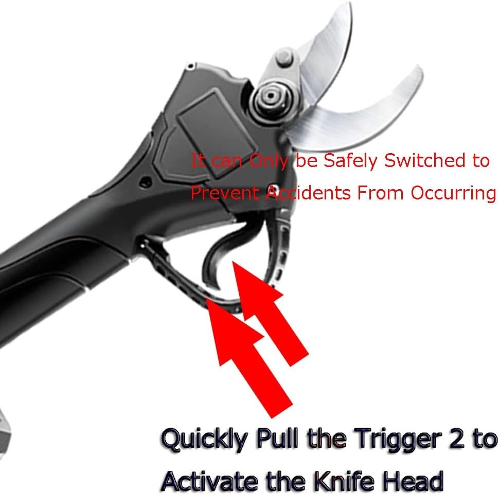Professional Pruning Shears Cordless Electric Secateurs 40mm/1.57" Cutting Diameter Rechargeable 2 Cutting Heads with Toolbox Portable