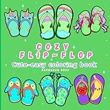 Cozy flip-flop Coloring Book for kids and teens, cute and adorable flip-flop design for Coloring