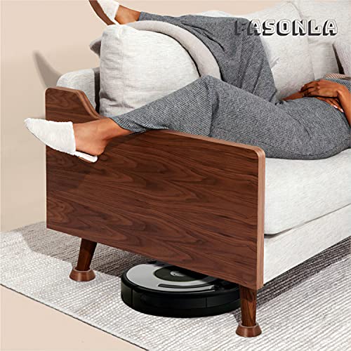 Fasonla Bed Risers (Set Of 8) Furniture Risers Lifts Height 1", 2" Or 3", Solid Natural Wood Risers For Bed, Furniture, Table, Sofa, Chair With Non-Slip Recessed Hole (Dark Brown Color, 1 Inch) #TOP5