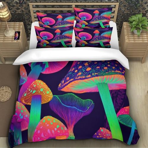 Linge de lit léopard néon 3D : finitions soignées en microfibre