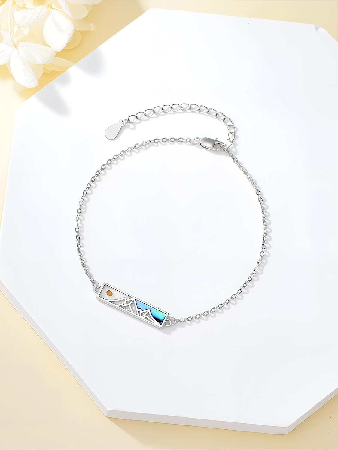 WINNICACA Sterling Silver Tree of Life/Mountain Bracelet Family Tree Bracelet Mountain Bracelet for Women Mother Sister Gifts - Image 2