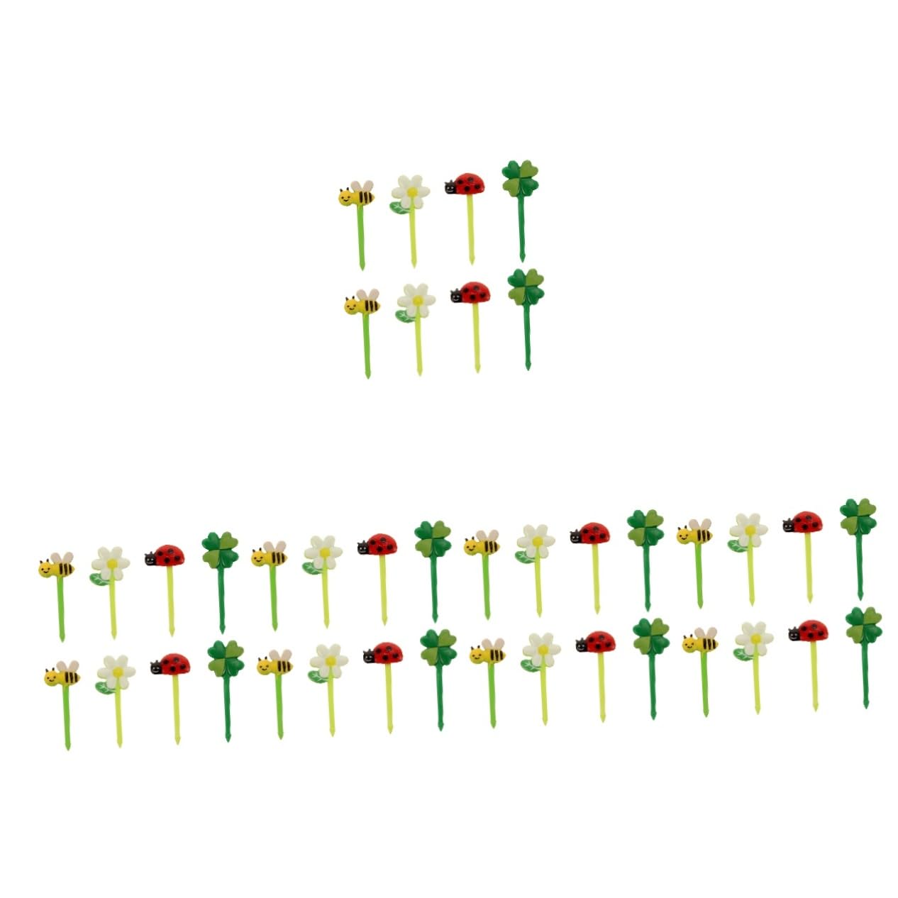Amosfun 25 Paquetes Tenedor De Frutas Palitos De Pastel Tenedores Para Magdalenas Tenedores De Pastel De Fiesta Selecciones De Postre Selecciones De Fiesta Picos De Pastel El Plastico