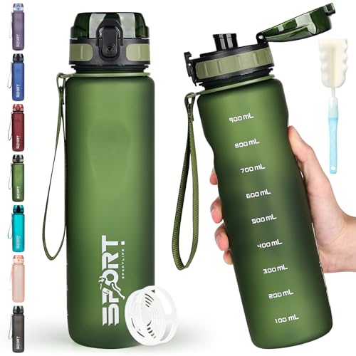 HASAGEI 1L Sports Water Bottle, Leak-proof & BPA Free