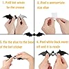 Halloween 3D Bats Wall Decor - 70 Pcs 5 Different Sizes Matte Black Reusable PVC Scary Bat Stickers Vintage Goth Wall Decals For Home Door Indoor Outdoor Party Decorations