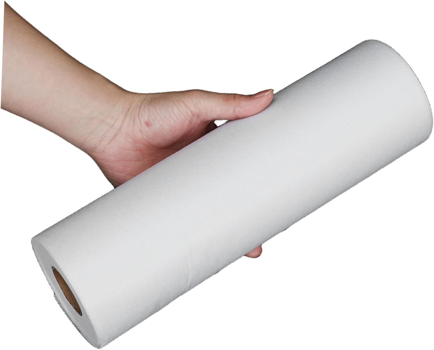 Iron-on Non-Woven Fusible Interfacing Medium Weight White Roll for Sewing