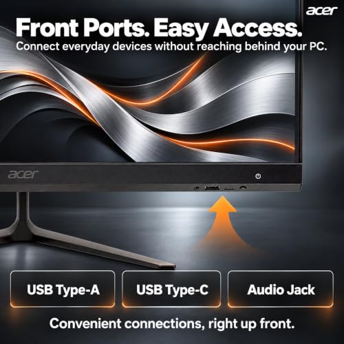 Image of Acer Aspire 27 inch IPS FHD All-in-One Desktop Computer | AMD 8-Core Ryzen 7 5825U (Up to 4.5GHz) | 16GB RAM, 256GB SSD | Office 365 for The Web | WiFi 6E, Bluetooth 5.3 | Wireless KB & Mouse | Windows 11