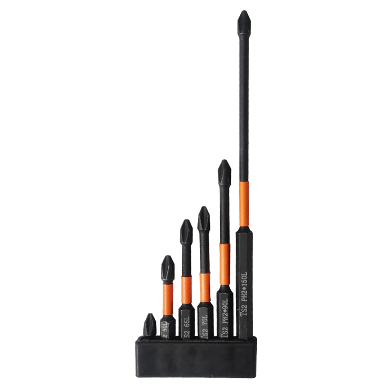 6Pcs / Set Batch Head Strong Cross Hardness Screwdriver Set 25-150mm Nonslip Cross Screwdriver Tool Professional
