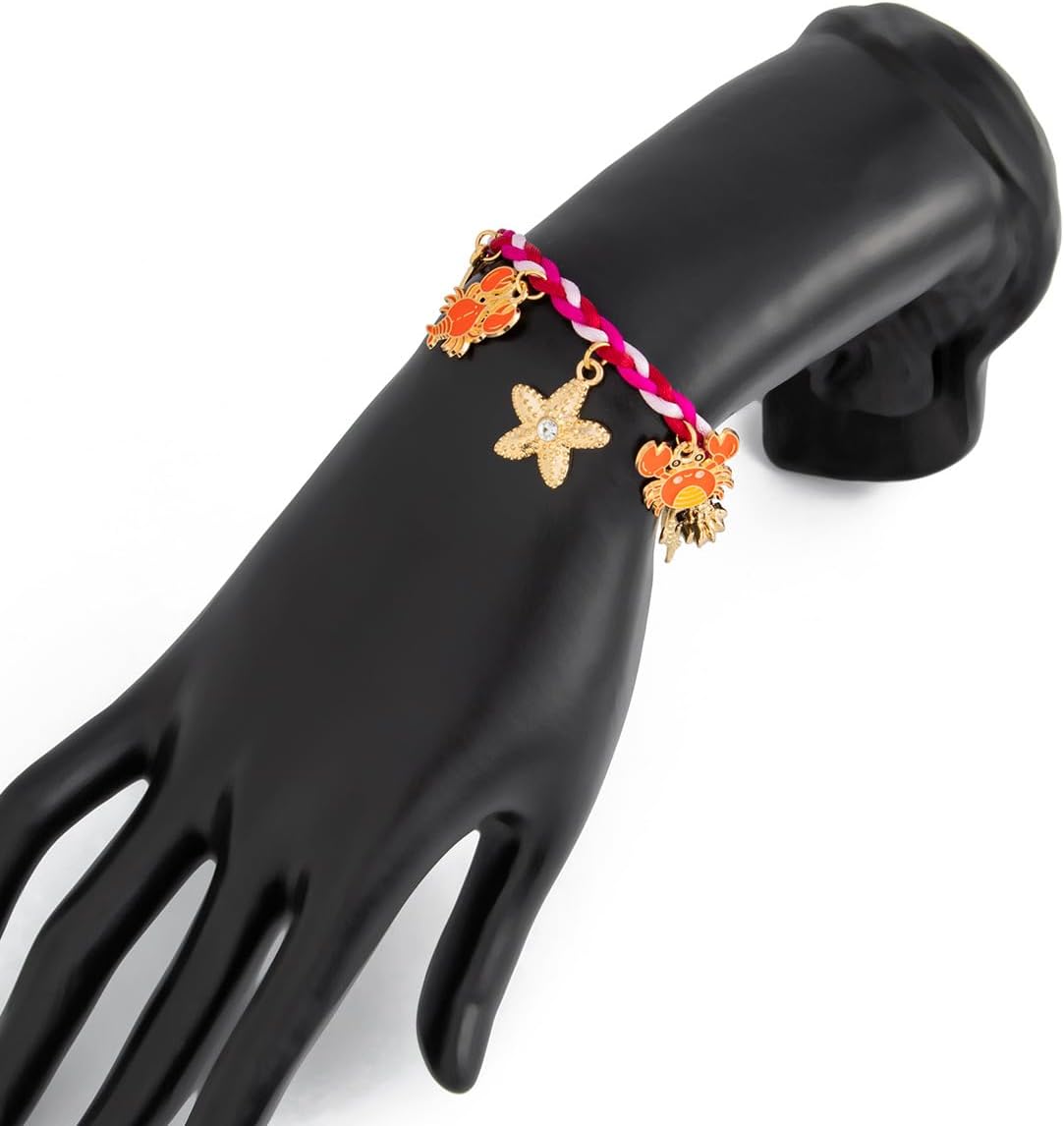 CJIAYUJEW Boho Ocean Pendant Bracelet Rope Lobster Crab Shell Starfish Coral Fish Pendant Bracelet Gold Fish Bracelets Summer Beach Charm Jewelry for Women - Image 6