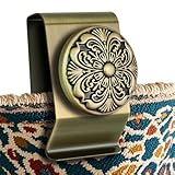 Tapestry Wall Hanging Clamps 4 Pack 1.2x2.0 Textile Art Decoration Hangers Metal Clips for Hanging Rugs Carpet Display (Bronze)
