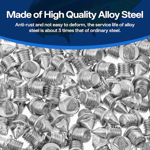 200pcs 3/16 Inch Track Spikes, Stainless Steel Track and Cross Country Spikes with Spike Wrench for Sprint Sports Shoes4