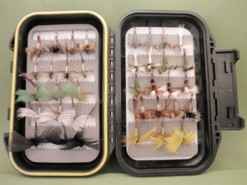 MayFlies for Fly Fishing, 36 Boxed May Flys, Drakes, Wulff, Spent Mayfly, Etc