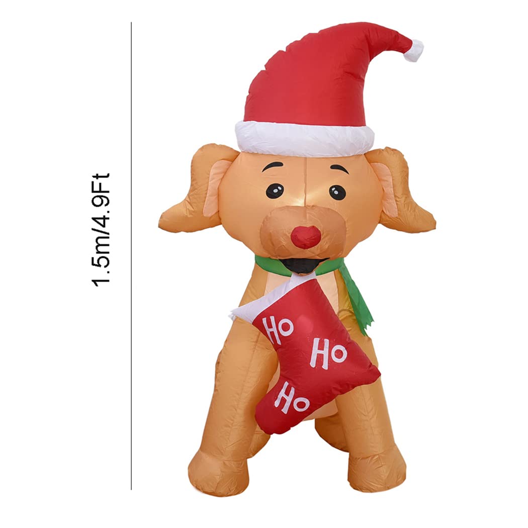 LANGWEI 5.2 Decorazioni Natalizie Illuminate A Piedi Pacchetto di Calze Natalizie per Cuccioli Gonfiabili con Luci A LED per Le Vacanze Giardino Domestico Famiglia Decorazione Esterna