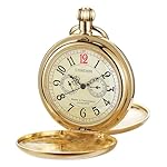 Copper Pocket Watch Steampunk Mechanical London Hand Wind Mens Watches with Chains & Boxs