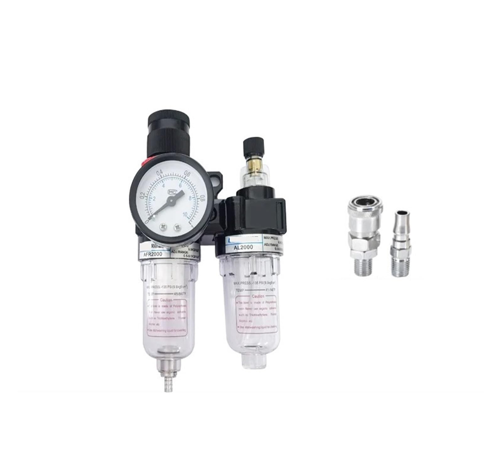 AYNRJKKX AFC2000 1/4" Port FRL Combined Air Handling Filter Pressure Regulator Combo Lubricator(AFC2000 SM20 PM20)