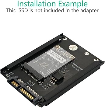 JMT MSATA SSD to 2.5 SATA III with Frame Bracket 6Gbps - Retain mSATA SSD as 7mm 2.5 SATA Drive