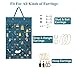 Resovo Hanging Earrings Organizer, Wall Earring Holder with 20 Hooks, Holds Up To 300 Pairs, Compact Design, Soft Material-Dark Green