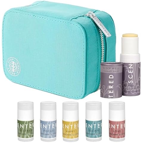 Scentered Aromatherapy Essential Oils Balm Gift Set - Daily Ritual - Sleep Well (5g) + 5 x Mini Balms: De-Stress, Focus, Happy, Escape & Love - Relaxing Gifts for Women Cover