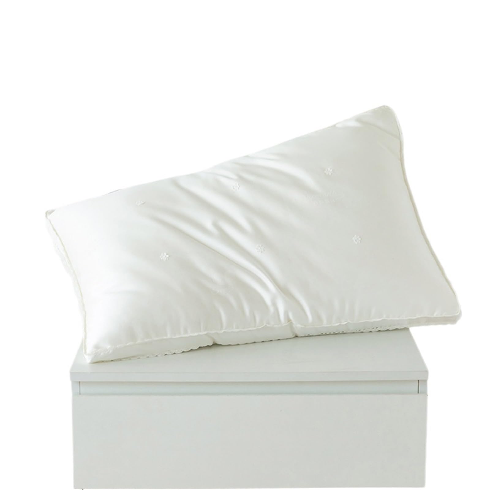 Almohada Refrescante Almohada de Seda King Queen Rectangular con Interior de Seda for Dormir, protección for el Cuello, Almohadas de Cama(Pink 1pcs)