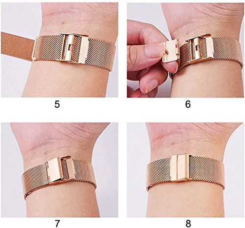 Bracelet de montre en maille acier inoxydable 304 de 18mm à 22mm