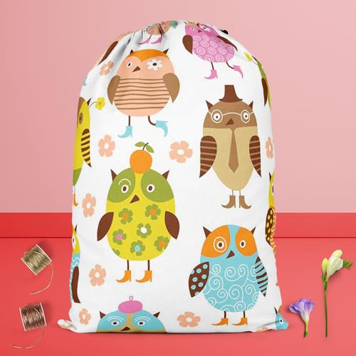 Image of ArtzFolio Pretty Birds | Reusable Sack Bag | Bag for Gym, Storage, Vegetable & Travel