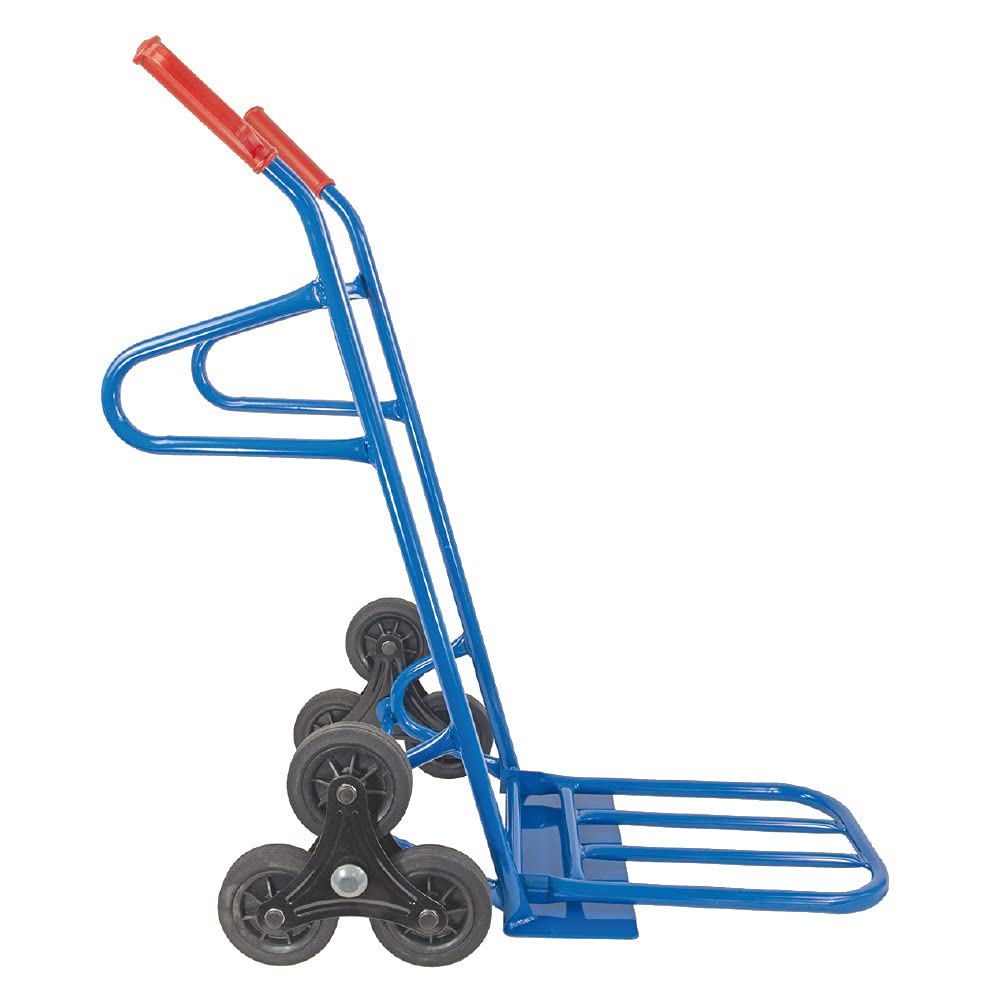 Trestles S20A blau Sackkarre klappbar 200kg Treppensteiger Vollgummireifen Sternräder Transportkarre Sackkarren Treppensackkarre Treppenkarre | große Schaufel | Sicherheitsgriffe | Stahl