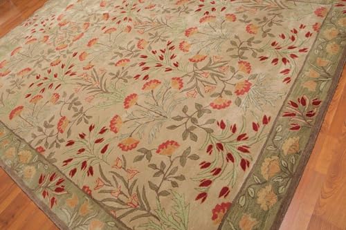 WovenRug Wonders Hand Tufted Vintage & Traditional Rugs 100% Wool, Antique Look Rugs for Your Living Room, Bedroom Or Any Room (6x9 Feet)