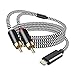 WLTASUY [Apple MFi Certified] 6.6FT Lightning to RCA Cable Audio Aux Adapter, 2-Male Y Splitter Audio Cord Compatible with iPad, iPhone 13 Pro for Amplifier, Car, Home Theater, Speaker and More