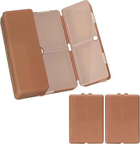 FYY Organizador diario de píldoras, 2 unidades, 7 compartimentos, organizador de píldoras de viaje, diseño plegable, pastillero para bolsillo para