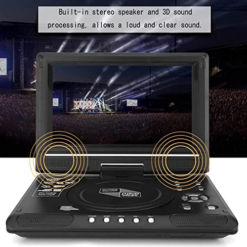 KKcare 9,8 polegadas 16:9 Widescreen 270 ° Rotatable LCD Screen Home Car TV DVD Player portátil VCD
