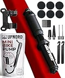 UpNord Portable Mini Bike Pump - Compatible with Presta & Schrader Valves - High Pressure PSI -...