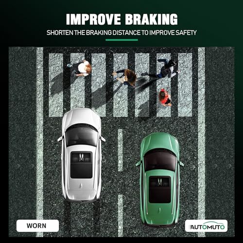 Image of AUTOMUTO D1273 & D1326 Front Rear Ceramic Pads Brake fit For 08-12 For Chrysler Town & Country,08-12 For Dodge Grand Caravan,09-13 For Dodge Journey,12 For Ram C /V,09-12 For Volkswagen For Routan